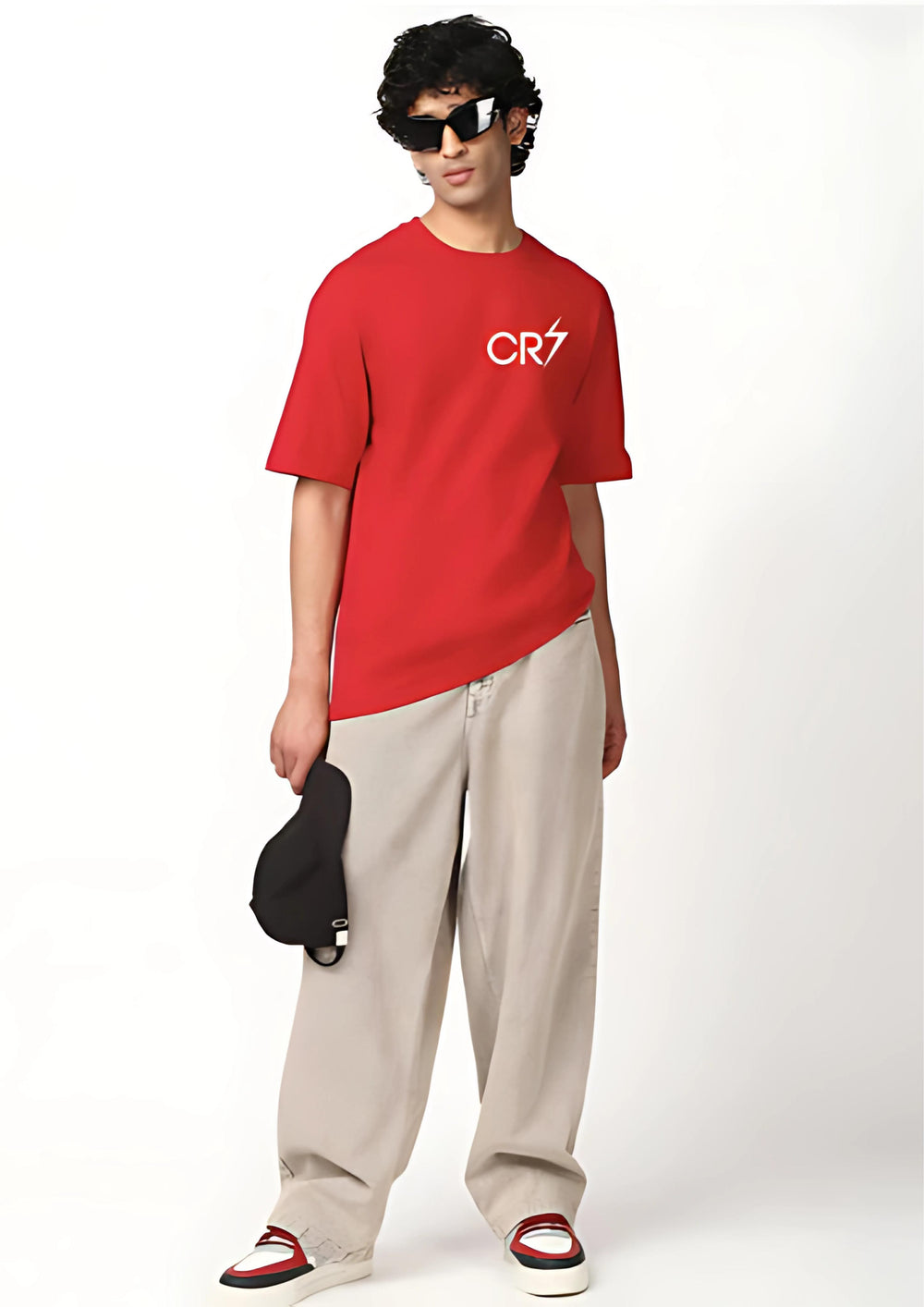 RONALDO RED OVERSIZED T-SHIRT