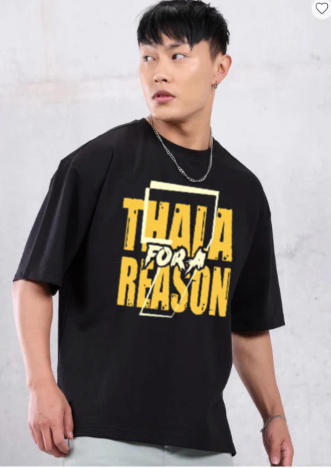 THALA BLACK OVERSIZED T-SHIRT
