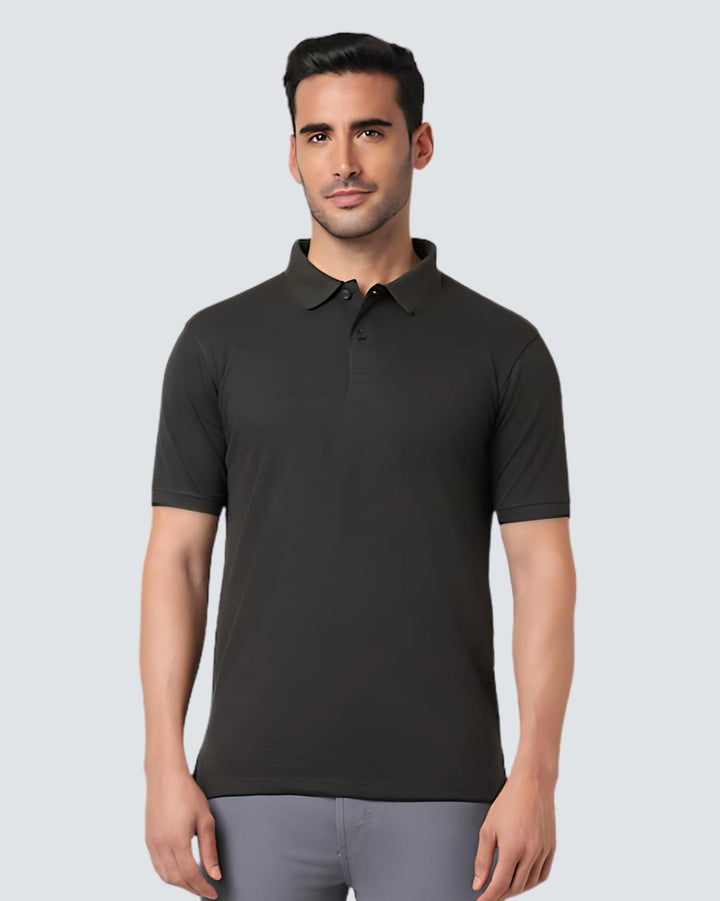 Heganwalk Men’s Polo T-Shirt – Pack of 2 ( Mahroon, Black )