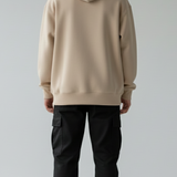 Classic Solid Hoodie: Beige
