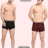 X-POP Mehroon/Black Trunks Pack Of 2 HW