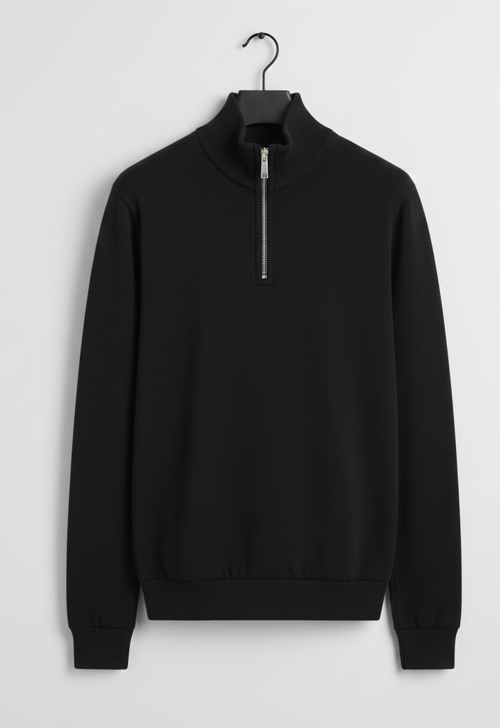Zip-top sweatshirt: Black