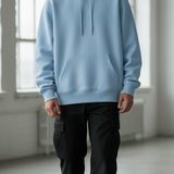 Classic Solid Hoodie: Light Blue