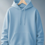 Classic Solid Hoodie: Light Blue