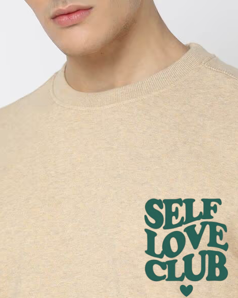 Oversized Crew Neck Sweatshirt: Self Love