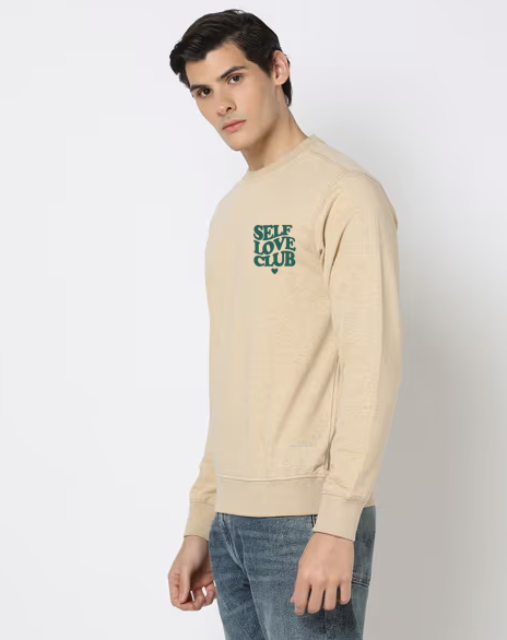 Oversized Crew Neck Sweatshirt: Self Love