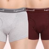 X-POP Mehroon/Grey Trunks Pack Of 2 HW