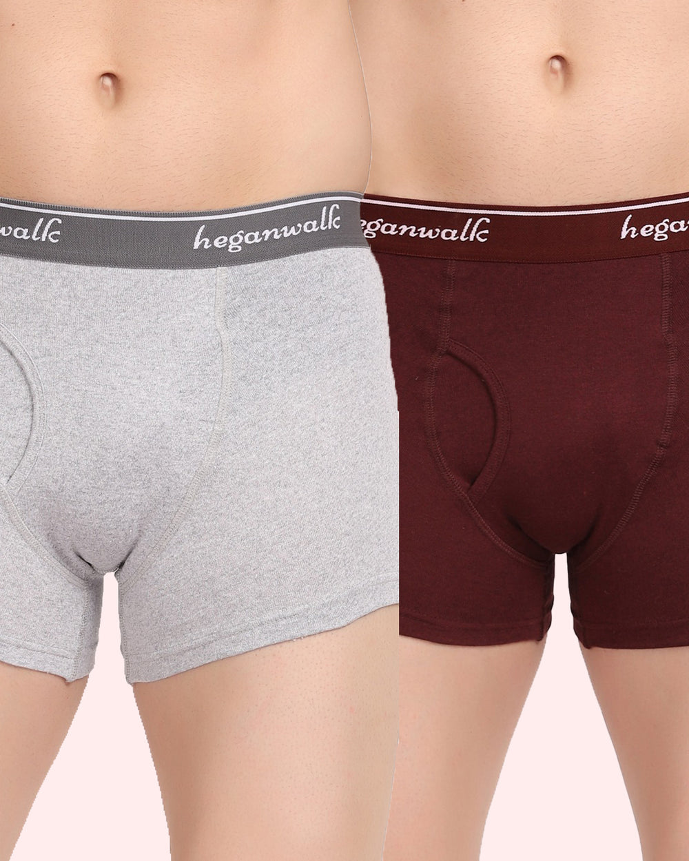 X-POP Mehroon/Grey Trunks Pack Of 2 HW